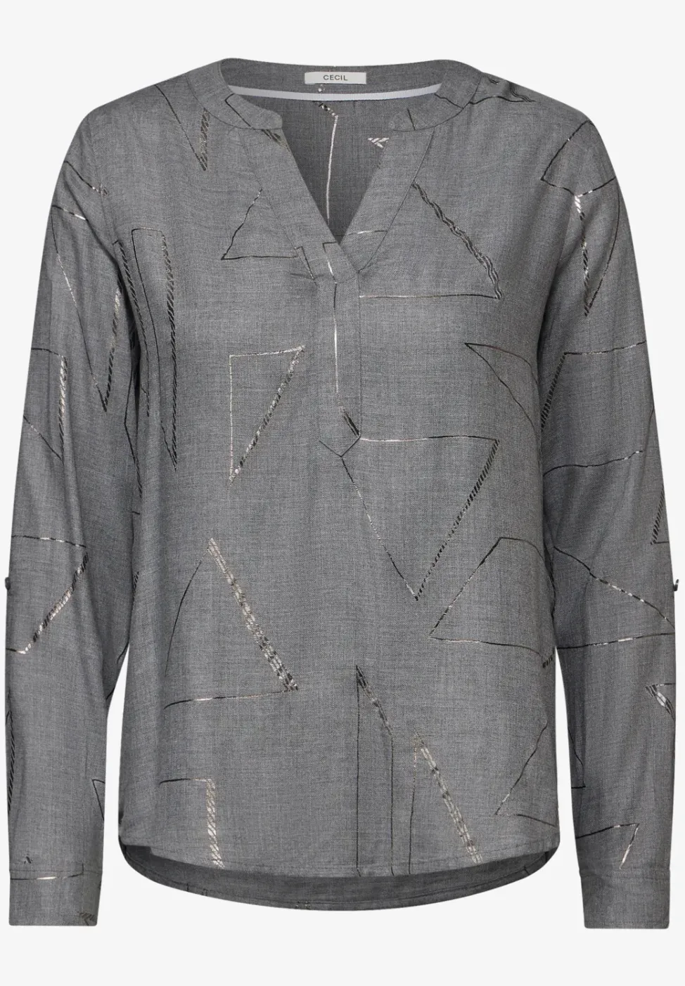 Blouse met folieprint