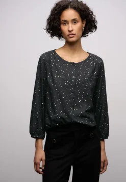 Blouse met folieprint