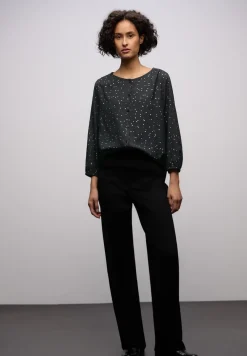 Blouse met folieprint