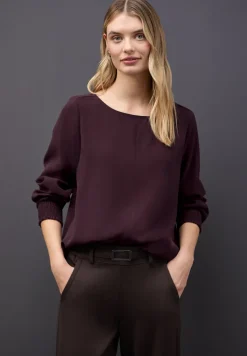 Blouse met gesmokte manchetten