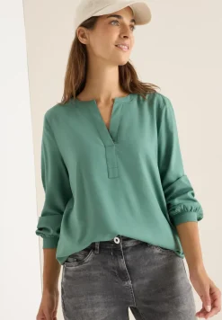 Blouse met gespleten hals