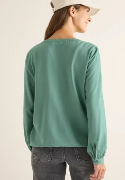 Blouse met gespleten hals