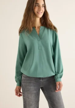 Blouse met gespleten hals
