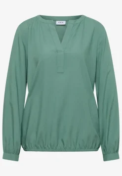Blouse met gespleten hals