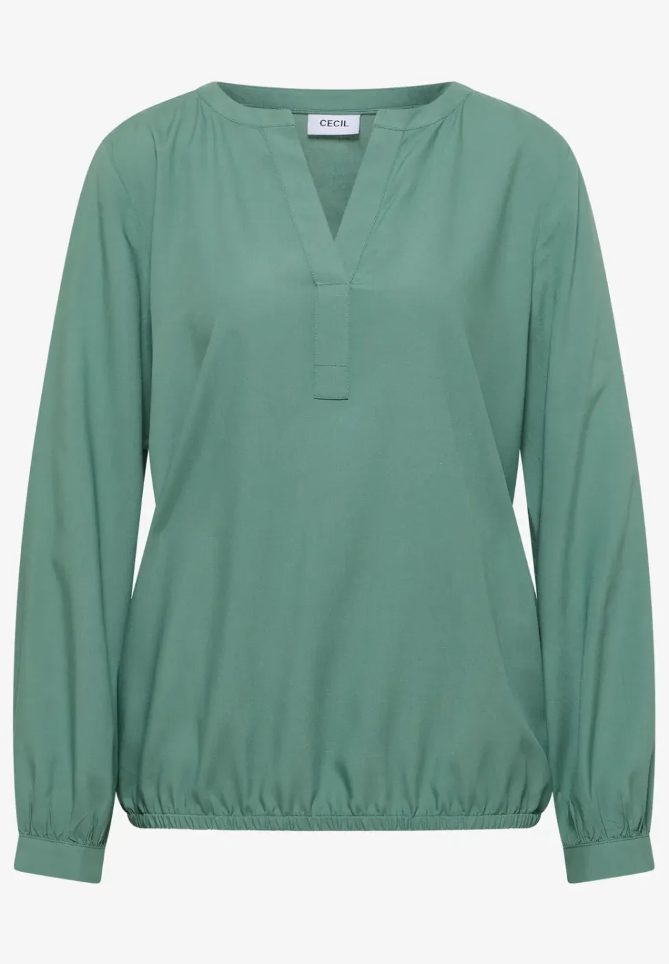 Blouse met gespleten hals
