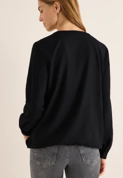 Blouse met gespleten hals