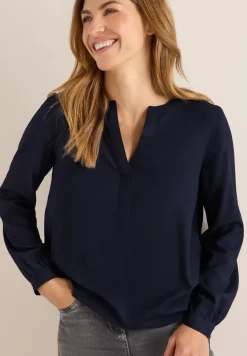 Blouse met gespleten hals
