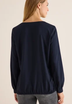 Blouse met gespleten hals