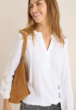 Blouse met gespleten hals
