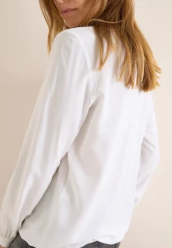 Blouse met gespleten hals