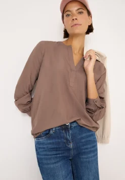 Blouse met gespleten hals