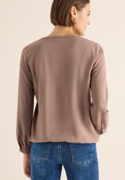 Blouse met gespleten hals