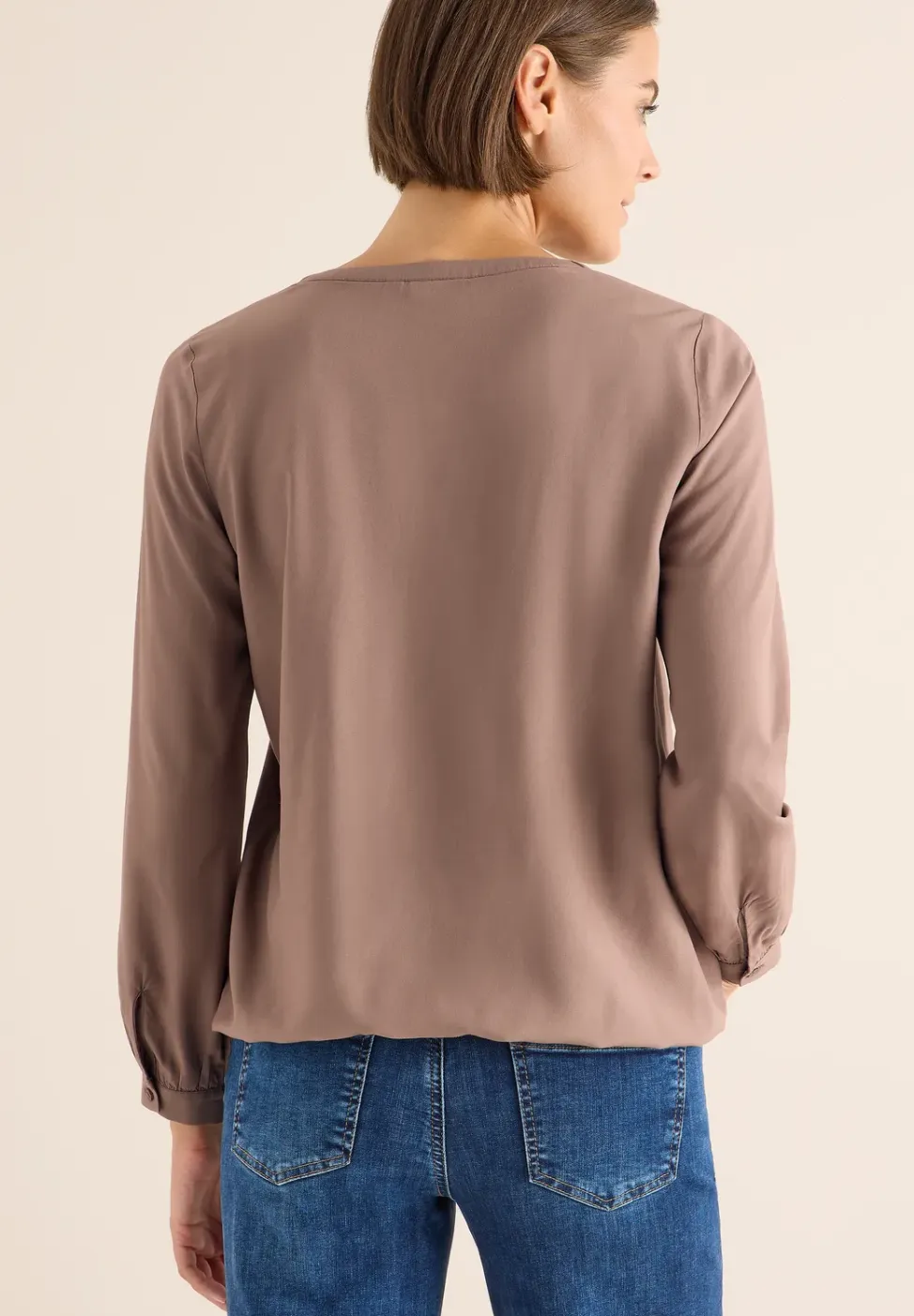 Blouse met gespleten hals
