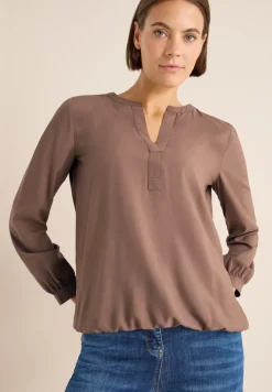 Blouse met gespleten hals
