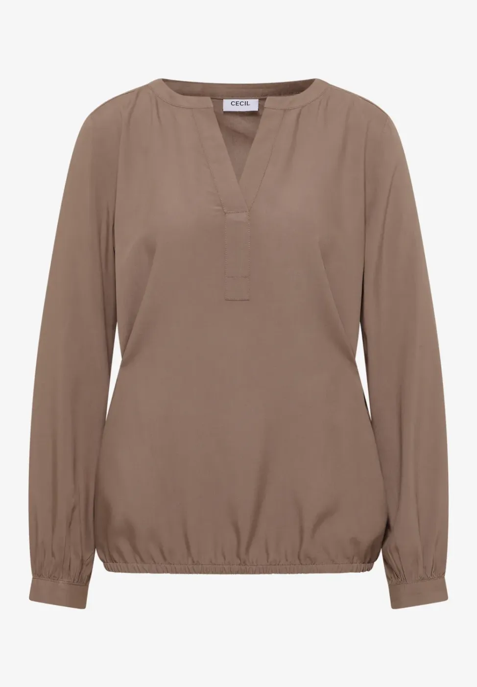 Blouse met gespleten hals
