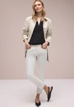 Blouse met gespleten hals en omslag