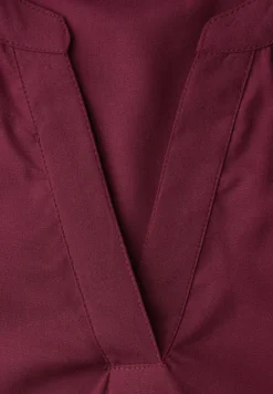 Blouse met gespleten hals en omslag