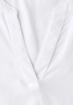Blouse met gespleten hals en omslag
