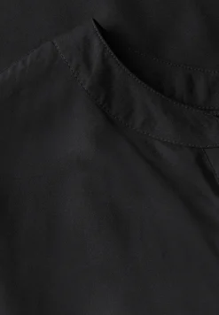 Blouse met gespleten hals in effen kleur
