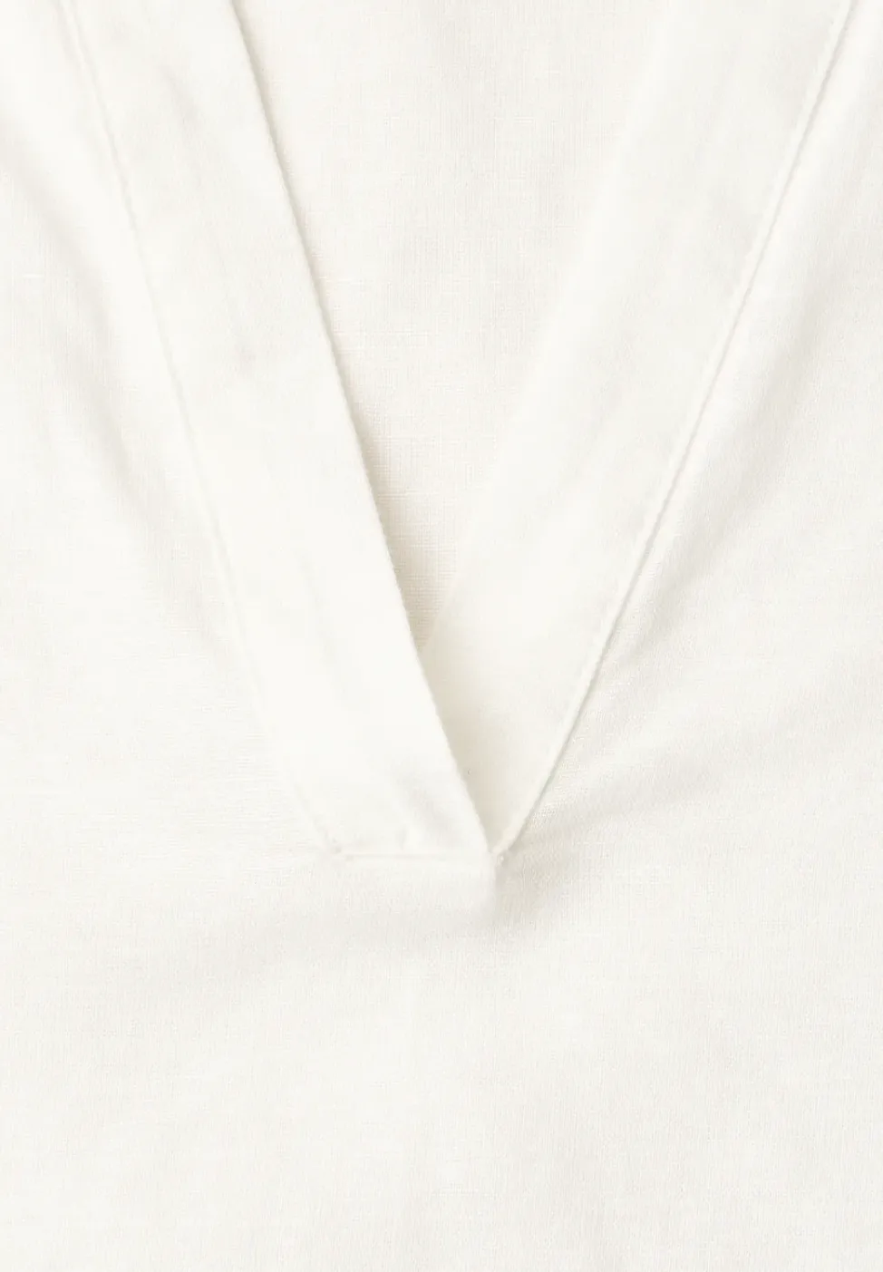Blouse met gespleten hals van linnenmix