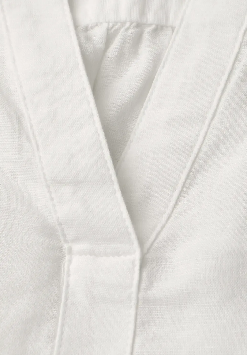 Blouse met gespleten hals van linnenmix