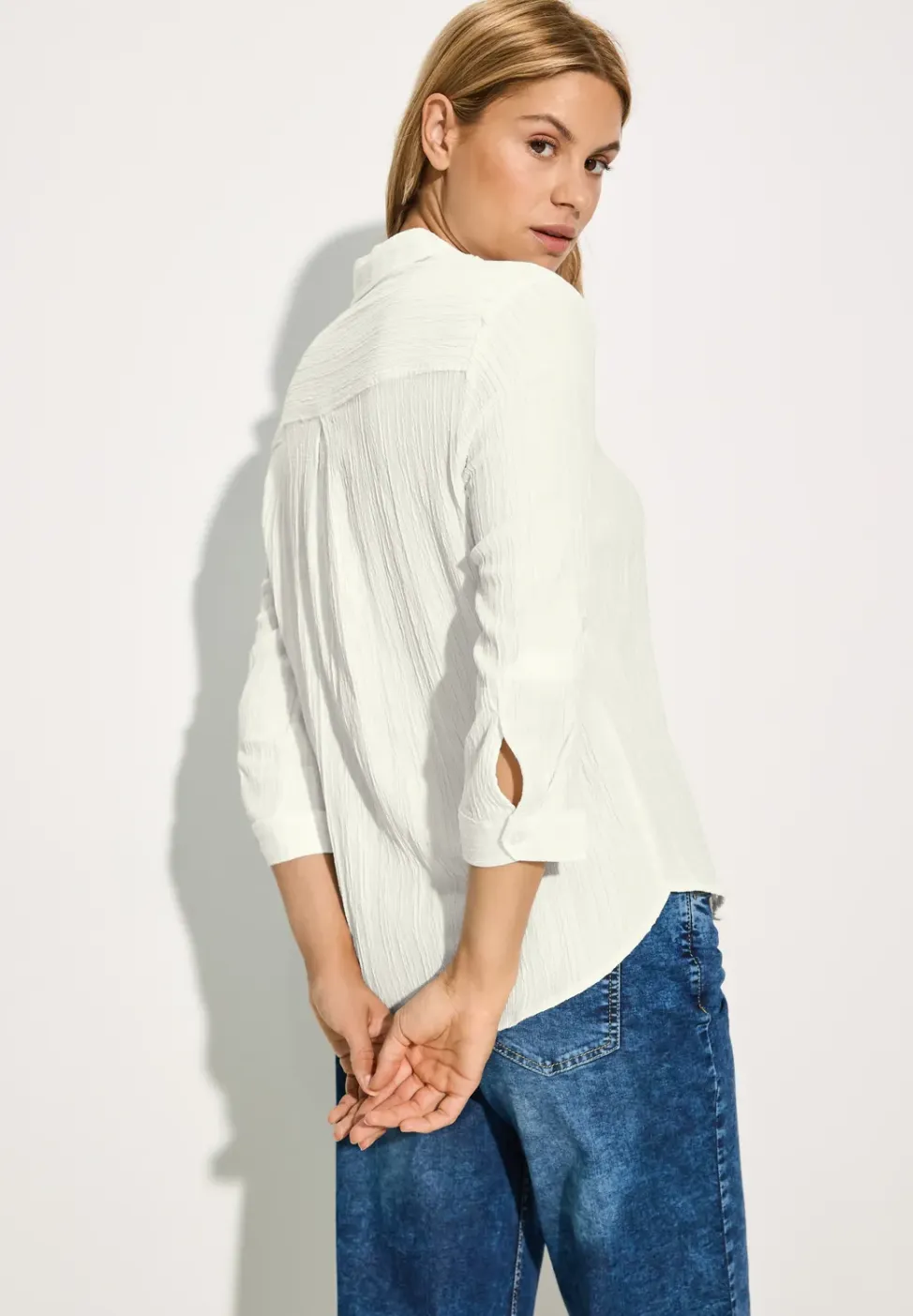 Blouse met gestreepte structuur