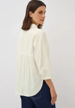 Blouse met gestreepte textuur