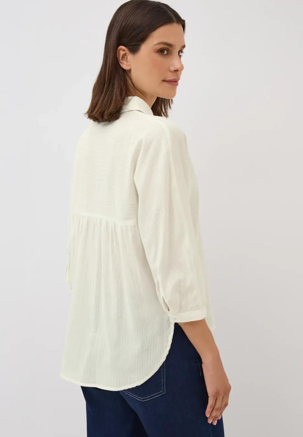 Blouse met gestreepte textuur