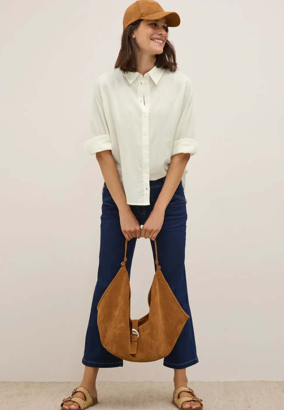 Blouse met gestreepte textuur