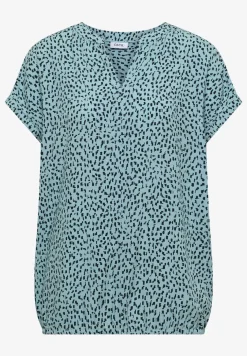 Blouse met hangende schouder en print