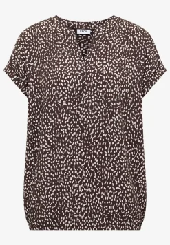 Blouse met hangende schouder en print