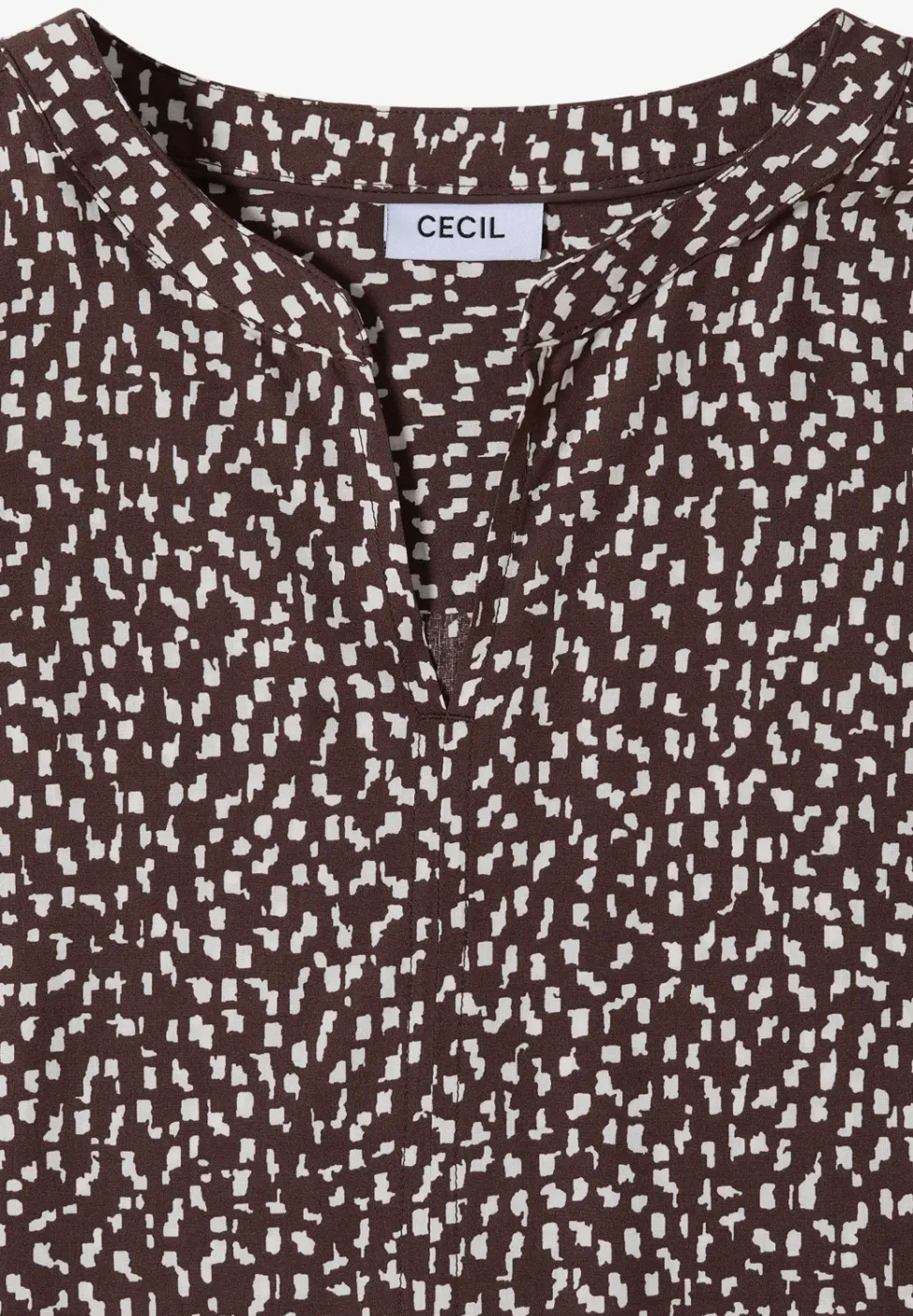 Blouse met hangende schouder en print