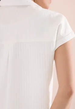Blouse met hangende schouder en structuur