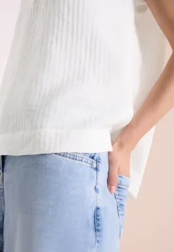 Blouse met hangende schouder en structuur