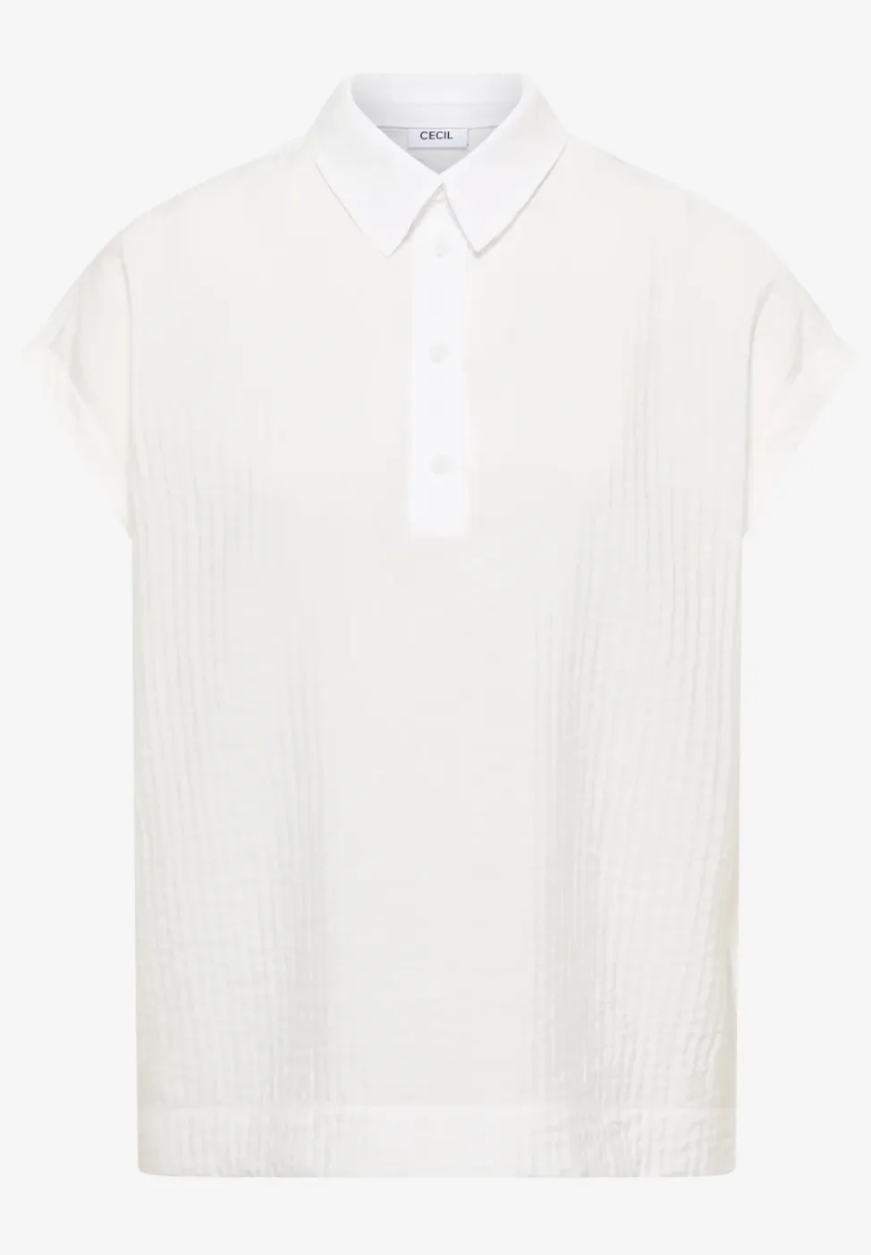 Blouse met hangende schouder en structuur