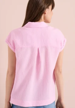 Blouse met hangende schouder en structuur