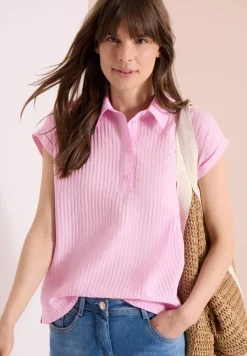 Blouse met hangende schouder en structuur