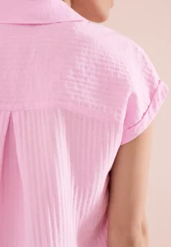 Blouse met hangende schouder en structuur