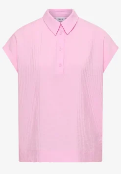 Blouse met hangende schouder en structuur