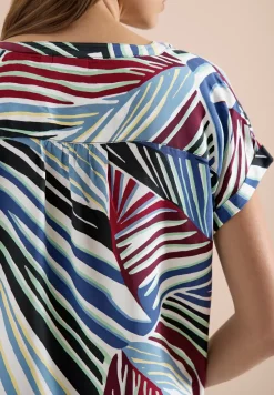 Blouse met hangende schouder en structuur