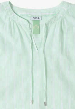 Blouse met hangende schouder en structuur