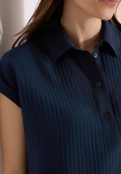 Blouse met hangende schouder en structuur