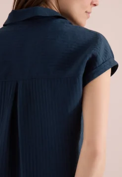 Blouse met hangende schouder en structuur