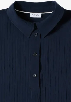 Blouse met hangende schouder en structuur