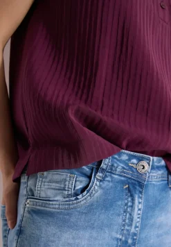 Blouse met hangende schouder en structuur