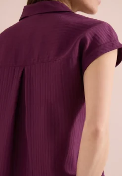 Blouse met hangende schouder en structuur
