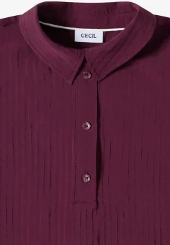 Blouse met hangende schouder en structuur