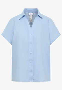 Blouse met hangende schouder in linnen