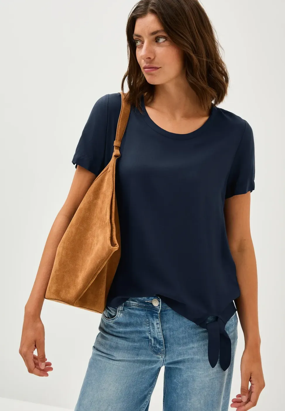 Blouse met knoopdetail