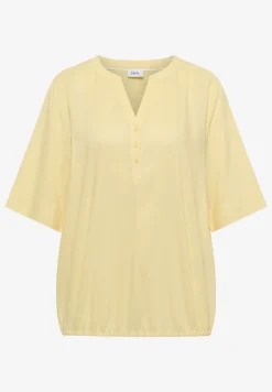 Blouse met korte mouwen en gespleten hals